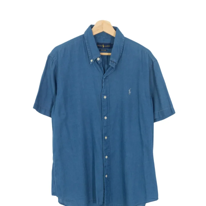 Camisa manga corta algodón Ralph Lauren azul L