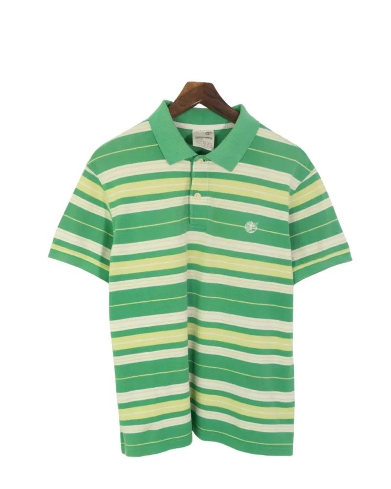 Polo verde de rayas Timberland vintage 00s L