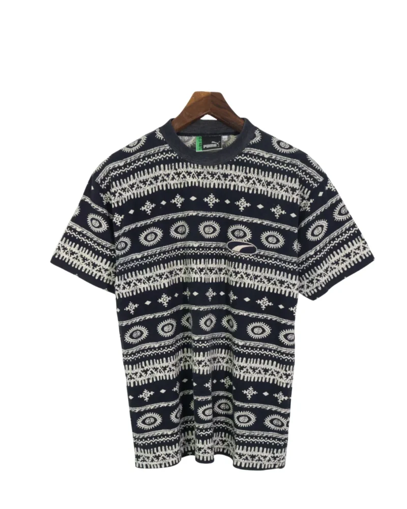 Camiseta Puma vintage 90s estampada blanco/negro S