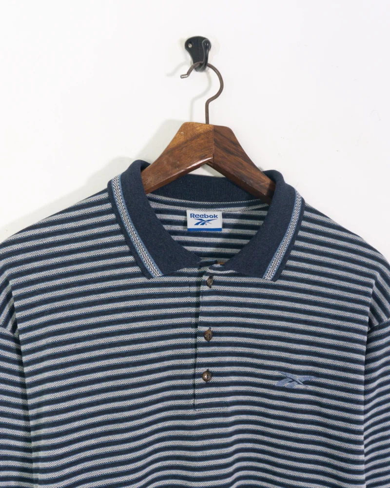 Polo manga larga de rayas Reebok vintage 00s M - Imagen 3