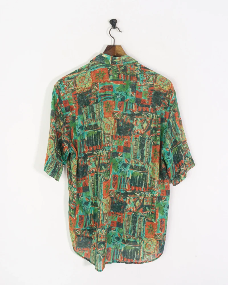 Camisa estampada vintage 90s L - Imagen 4