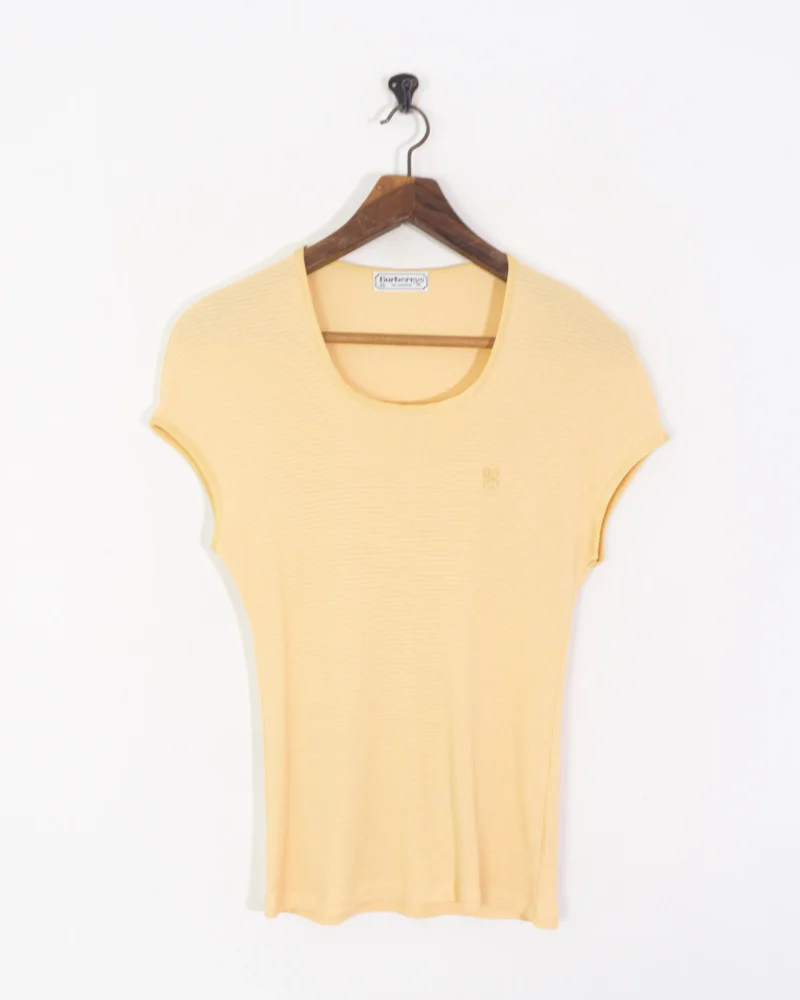 Blusa Burberrys vintage 90s amarilla 42 - Imagen 2
