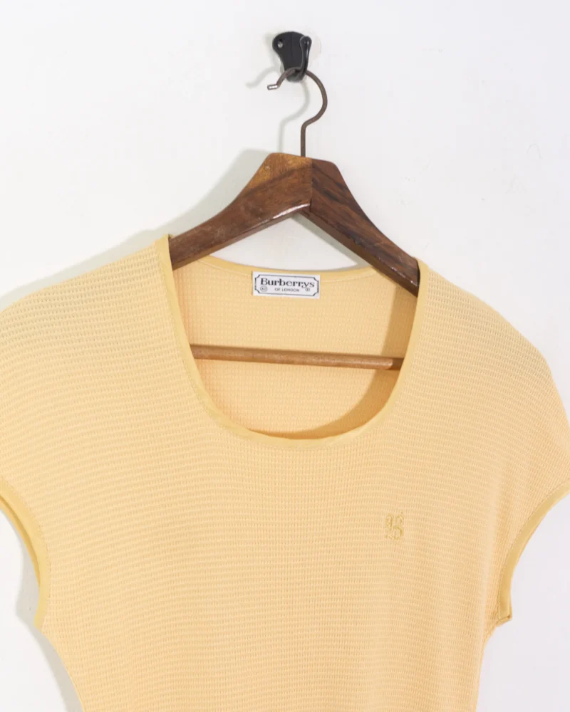 Blusa Burberrys vintage 90s amarilla 42 - Imagen 3