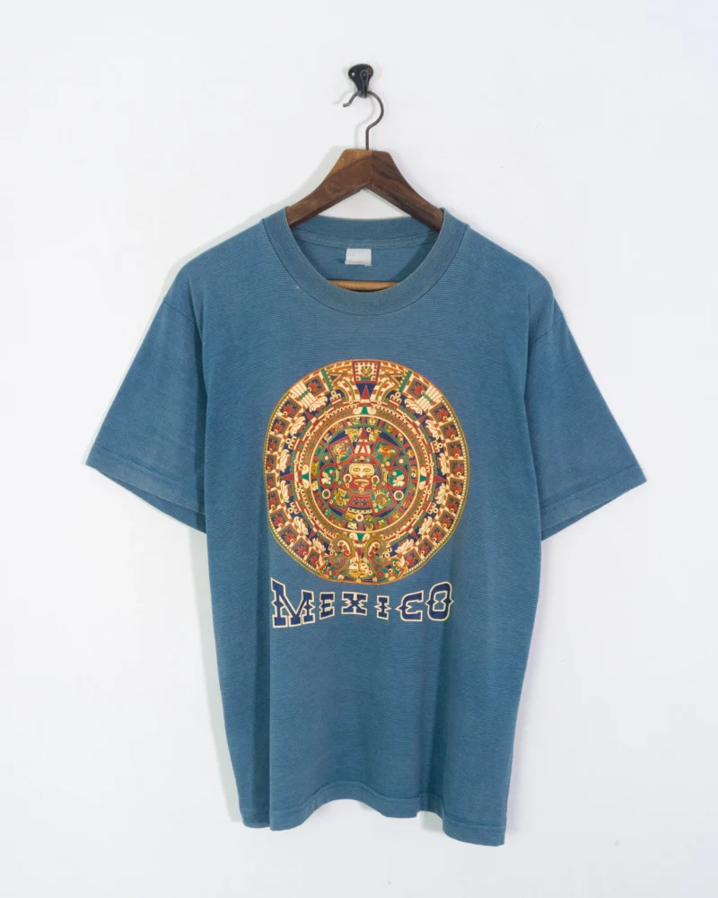 Camiseta souvenir Mexico vintage 00s azul L - Imagen 2