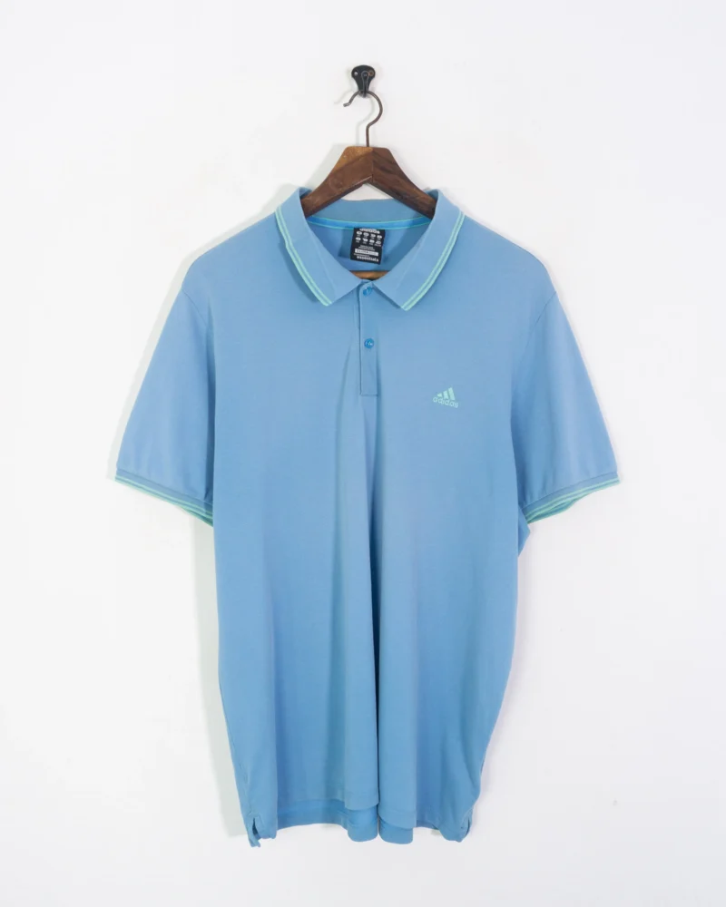 Polo Adidas vintage 00s azul claro 2XL - Imagen 2