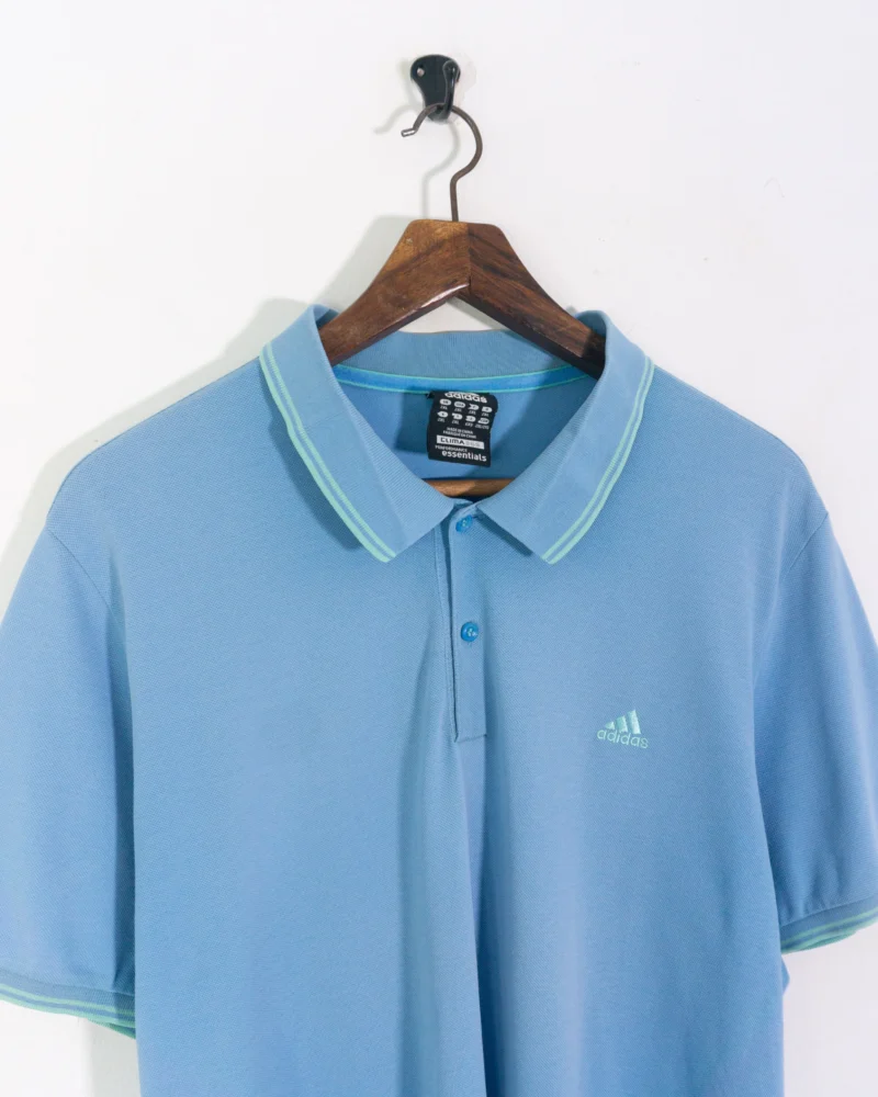 Polo Adidas vintage 00s azul claro 2XL - Imagen 3