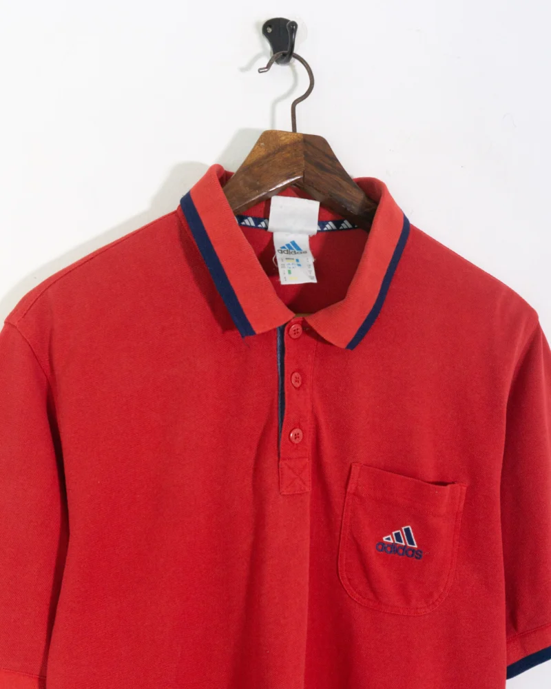 Polo Adidas vintage 00s rojo M - Imagen 3