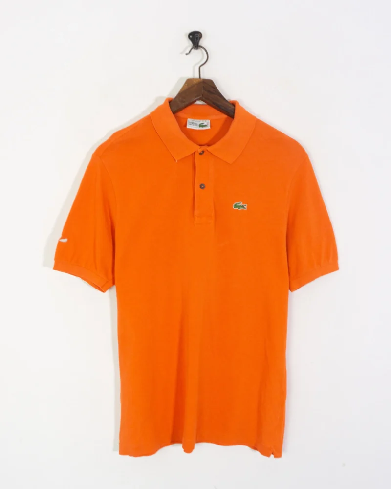 Polo Lacoste vintage 90s naranja M - Imagen 2