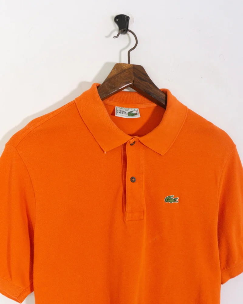 Polo Lacoste vintage 90s naranja M - Imagen 3