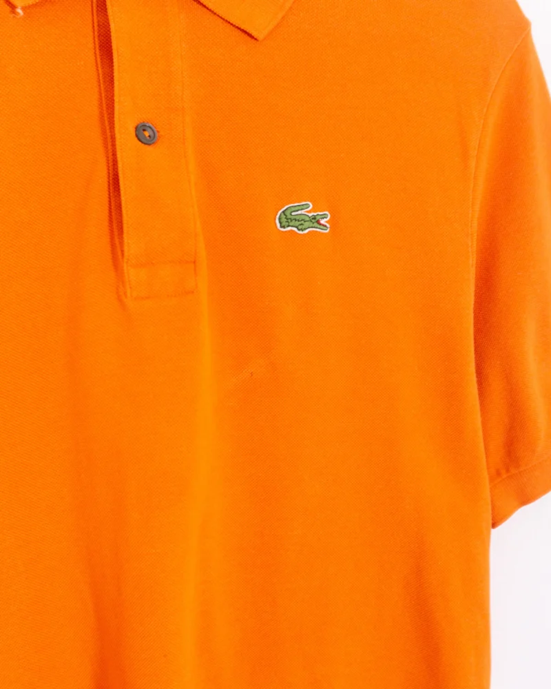 Polo Lacoste vintage 90s naranja M - Imagen 4