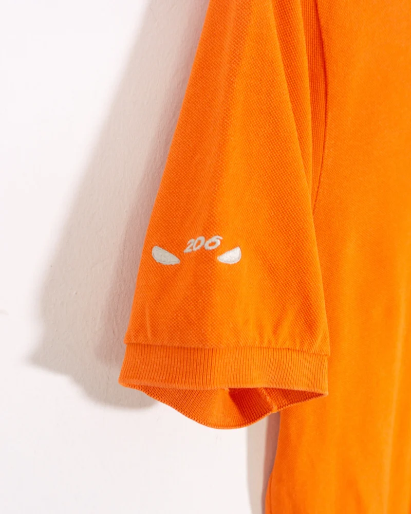 Polo Lacoste vintage 90s naranja M - Imagen 7
