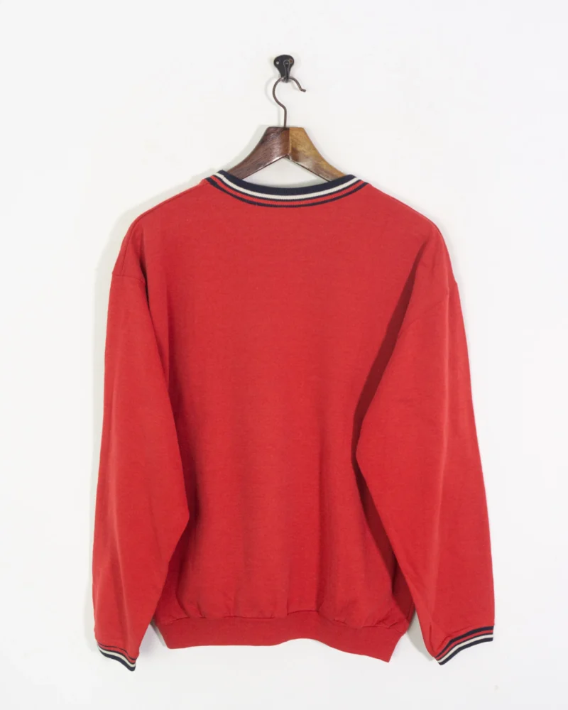 Sudadera vintage print roja M - Imagen 7