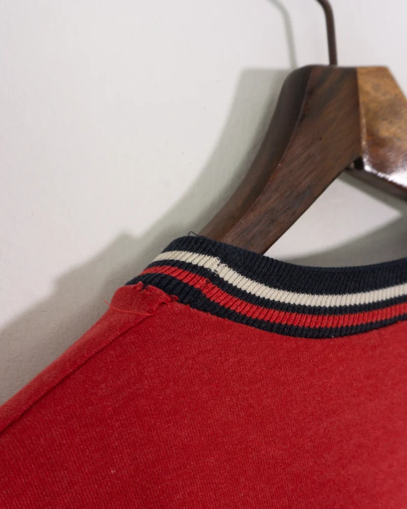 Sudadera vintage print roja M - Imagen 5