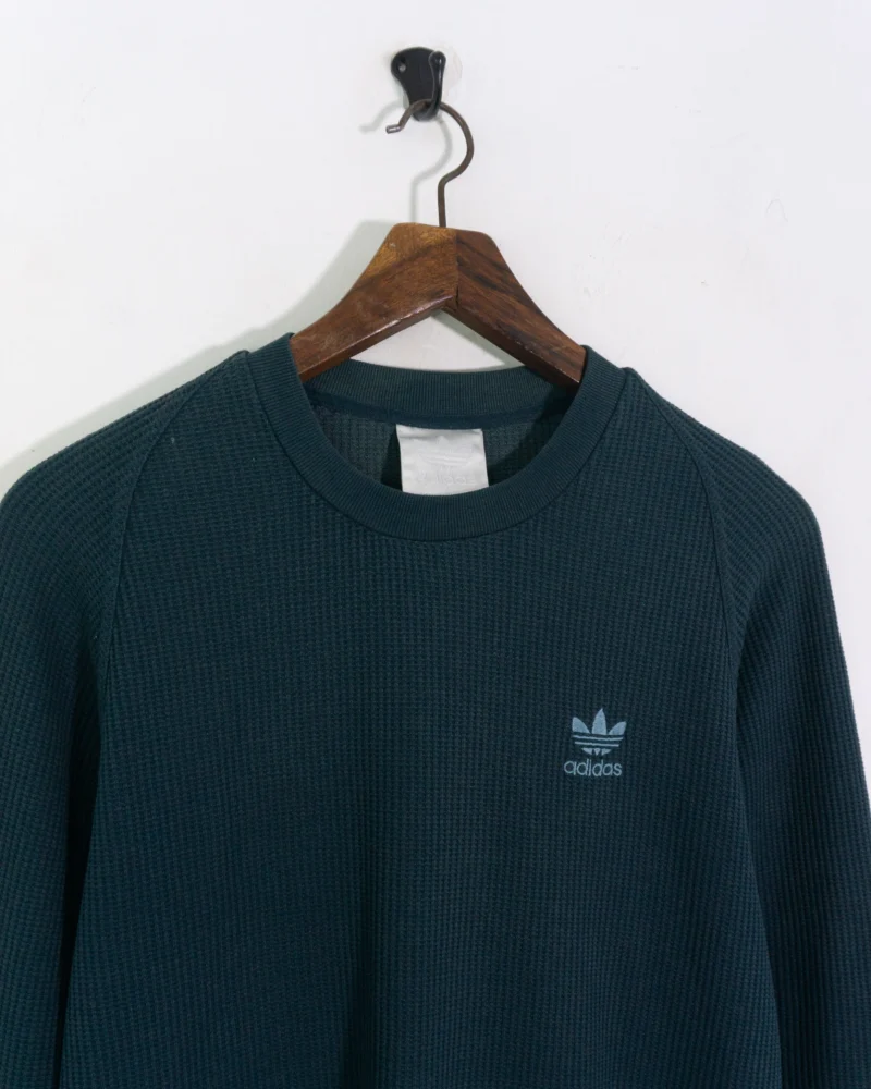Sudadera cuello redondo Adidas vintage 90s gris L - Imagen 3