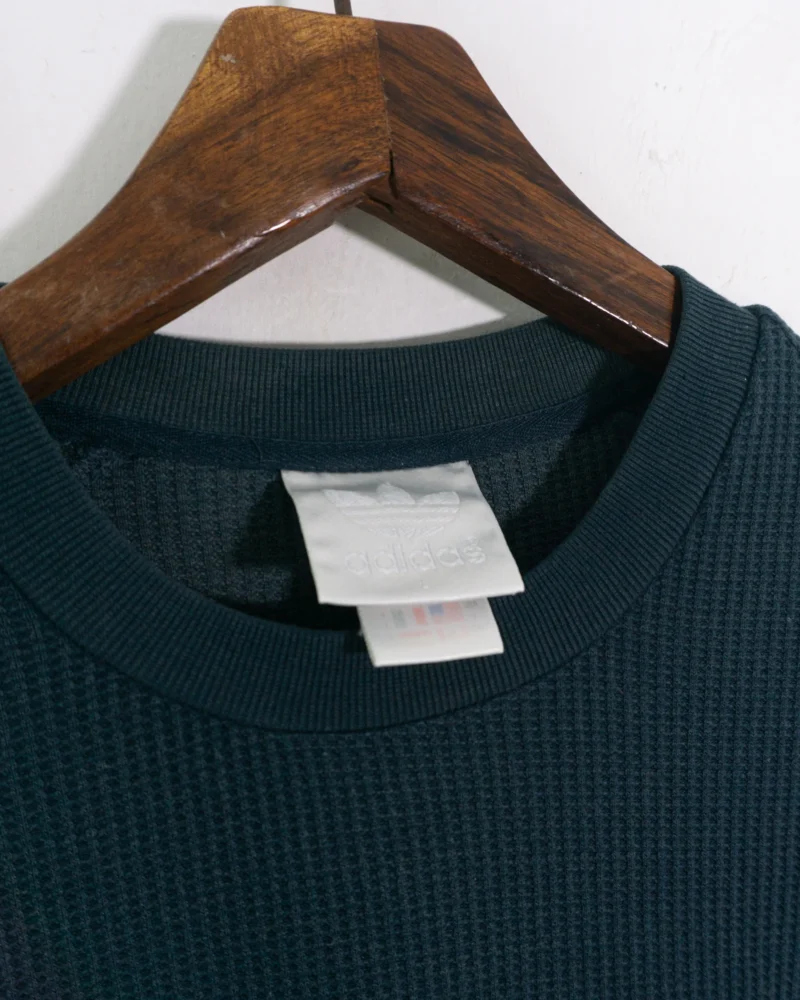 Sudadera cuello redondo Adidas vintage 90s gris L - Imagen 6