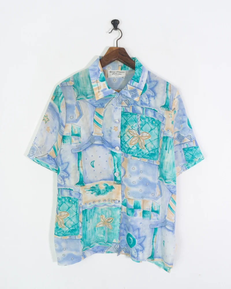 Camisa estampada vintage 90s M - Imagen 2