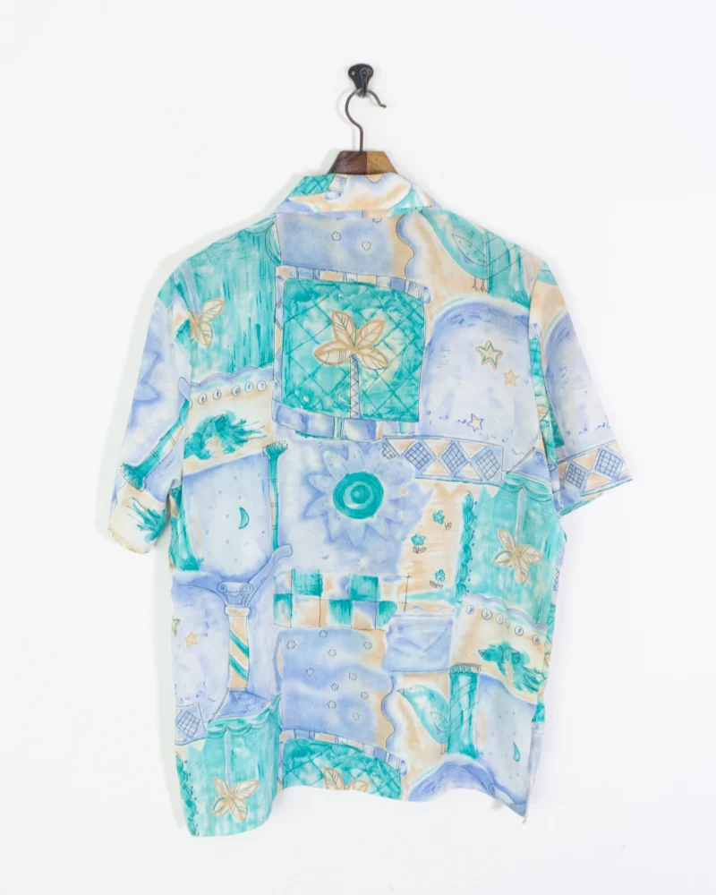 Camisa estampada vintage 90s M - Imagen 4