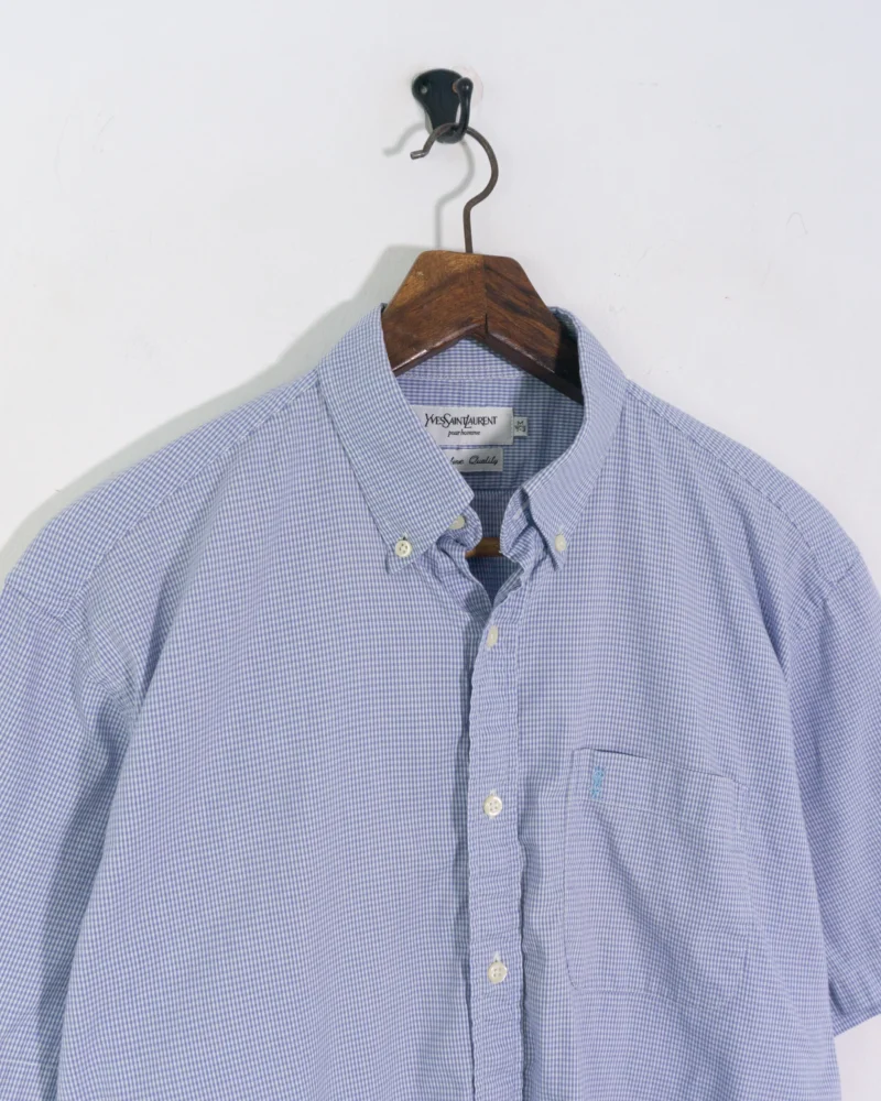 Camisa Yves Saint Laurent vintage 00s azul M - Imagen 3