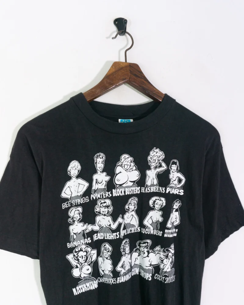 Camiseta print negra vintage 90s M - Imagen 3