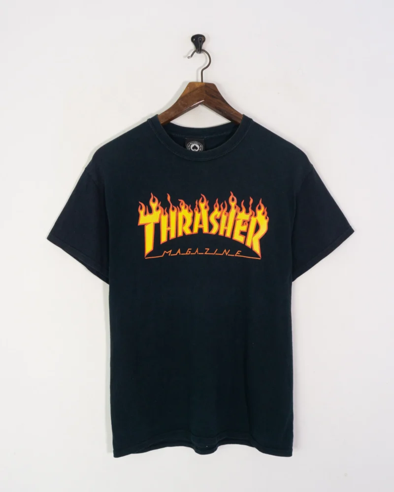 Camiseta thrasher negra M - Imagen 2