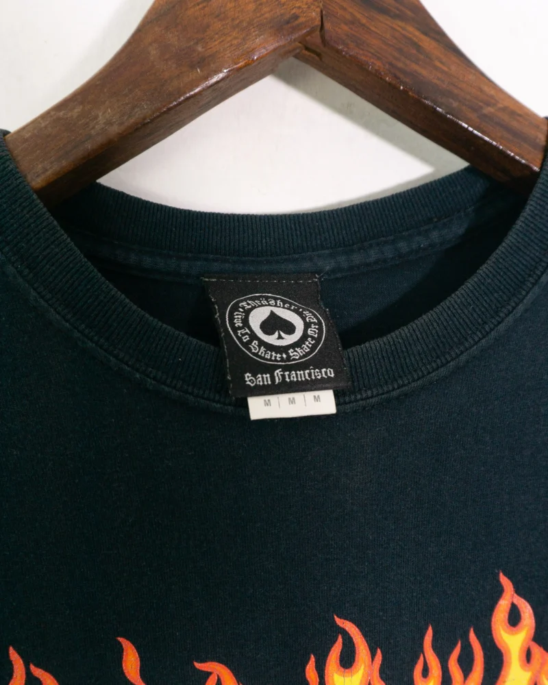Camiseta thrasher negra M - Imagen 4