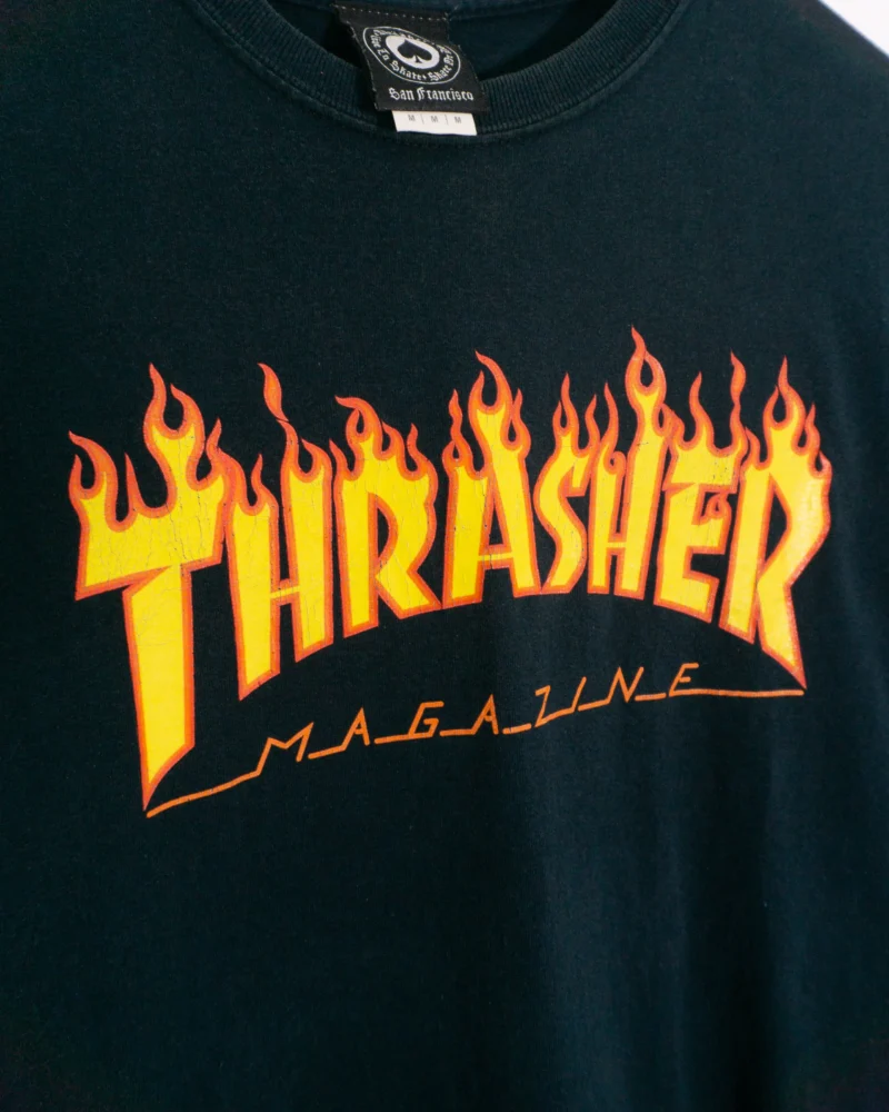 Camiseta thrasher negra M - Imagen 5