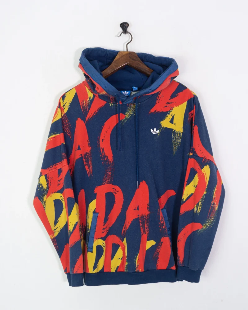 Sudadera adidas azul/rojo/naranja M - Imagen 2