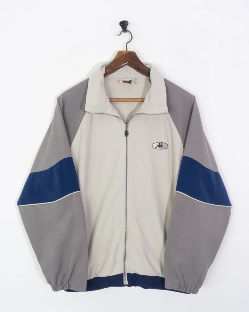 Chaqueta deportiva Kappa vintage 00s beige/gris/azil marino L - Imagen 2