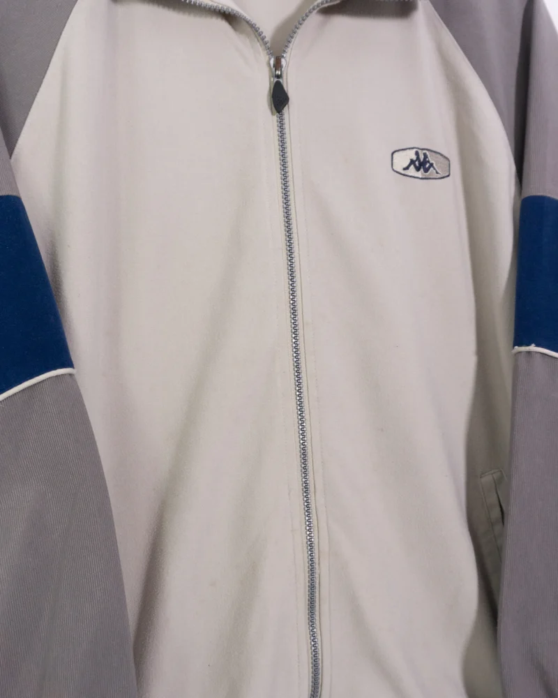 Chaqueta deportiva Kappa vintage 00s beige/gris/azil marino L - Imagen 4