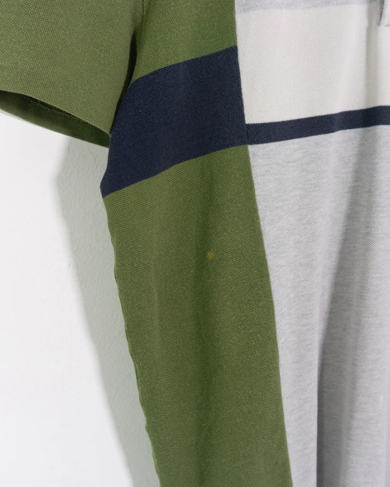 Polo Lacoste gris/verde/blanco M - Imagen 4