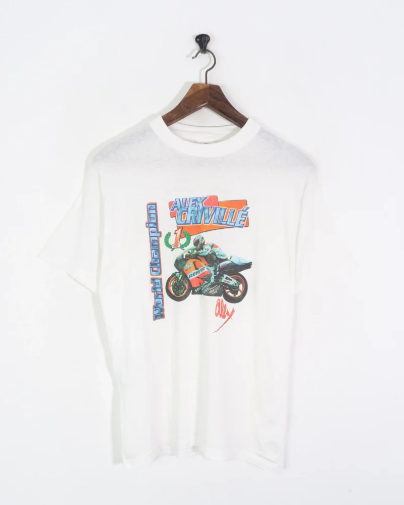 Camiseta Álex crivillé vintage 00s blanca M - Imagen 2