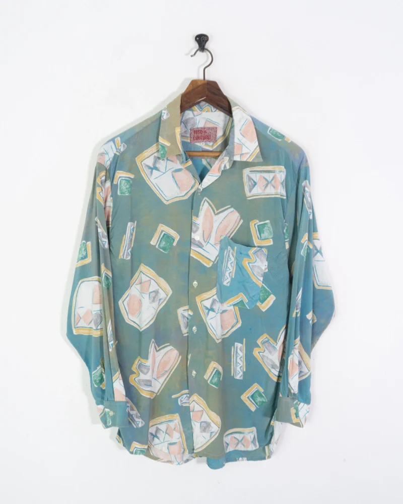 Camisa estampada vintage 90s M - Imagen 2