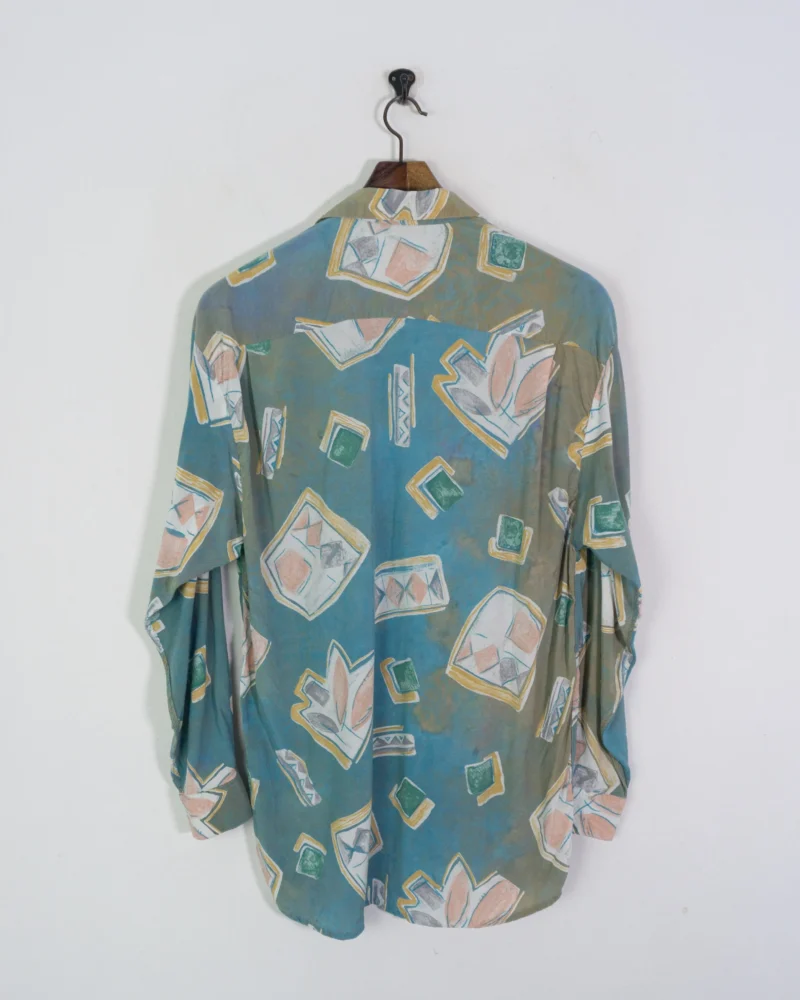 Camisa estampada vintage 90s M - Imagen 4