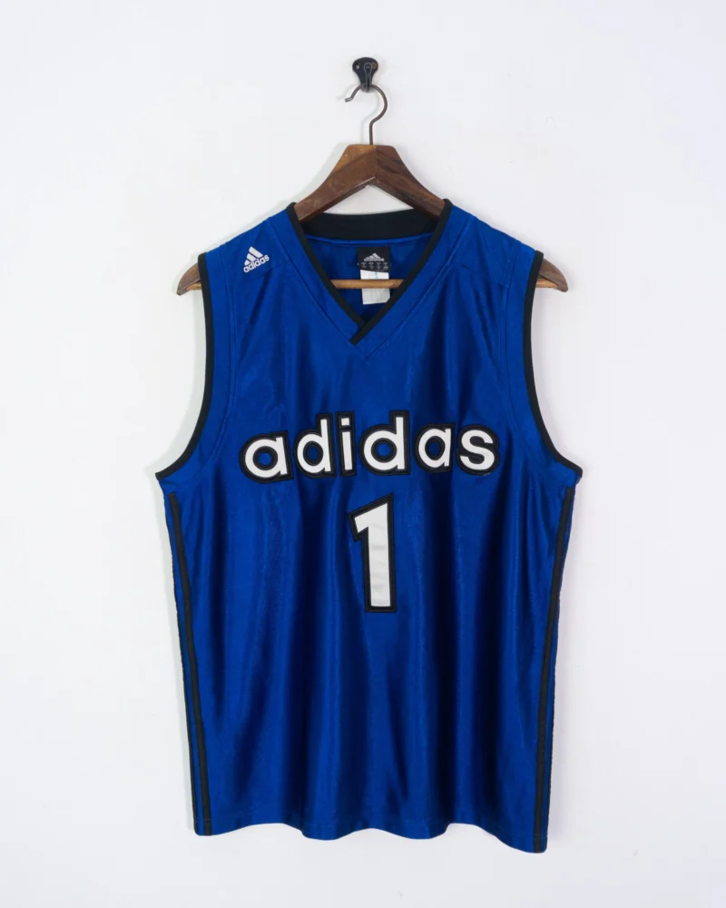 Camiseta deportiva sin mangas Adidas vintage 00s azul M - Imagen 2