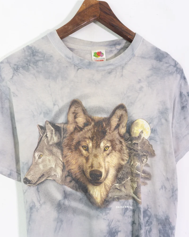 Camiseta Fruit Of The Loom wolf print M - Imagen 3