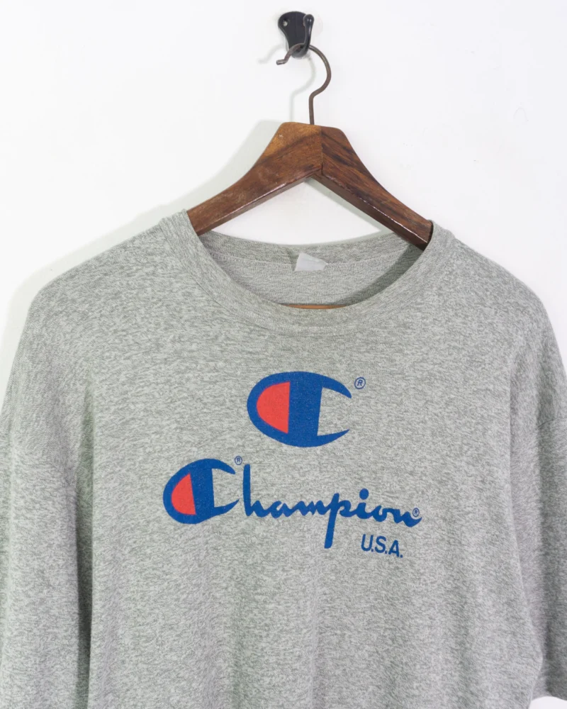 Camiseta Champion USA vintage 90s gris L - Imagen 3