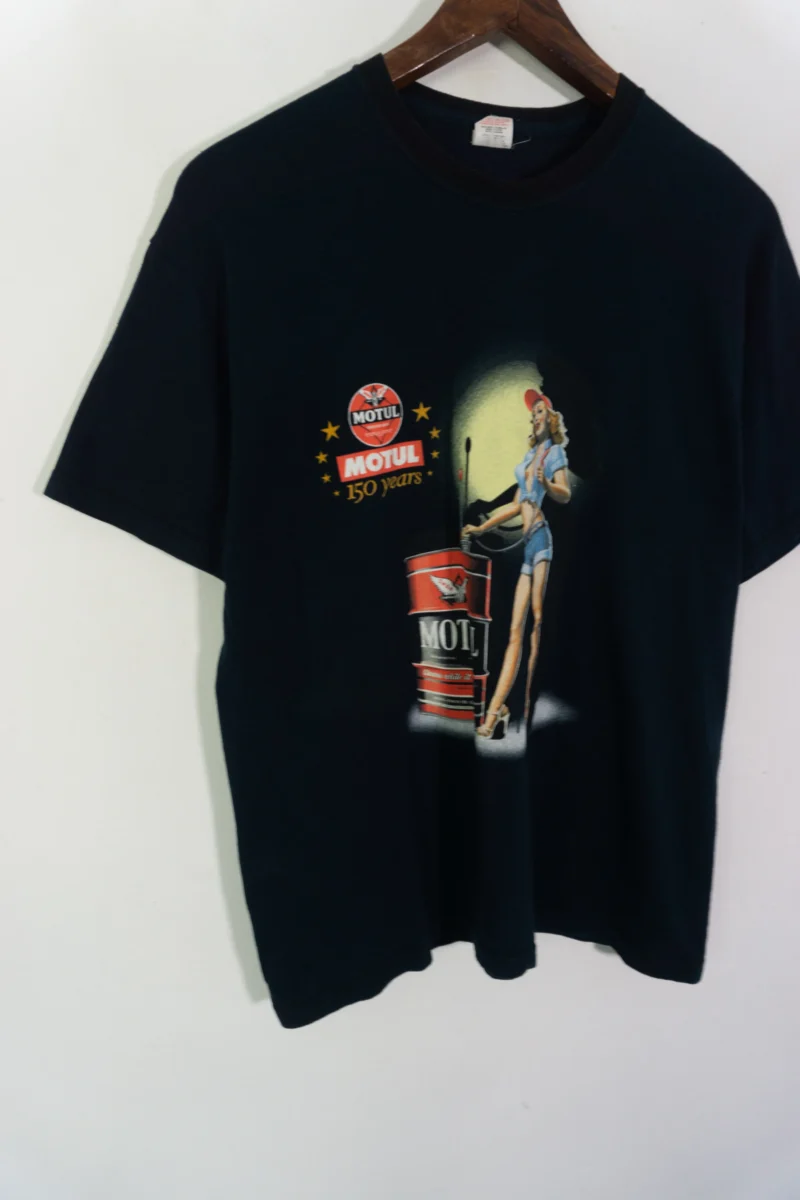 Camiseta Screen Star Motul vintage 00s azul marino L - Imagen 3