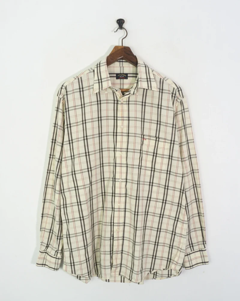 Camisa de cuadros Paul Shark beige L - Imagen 2