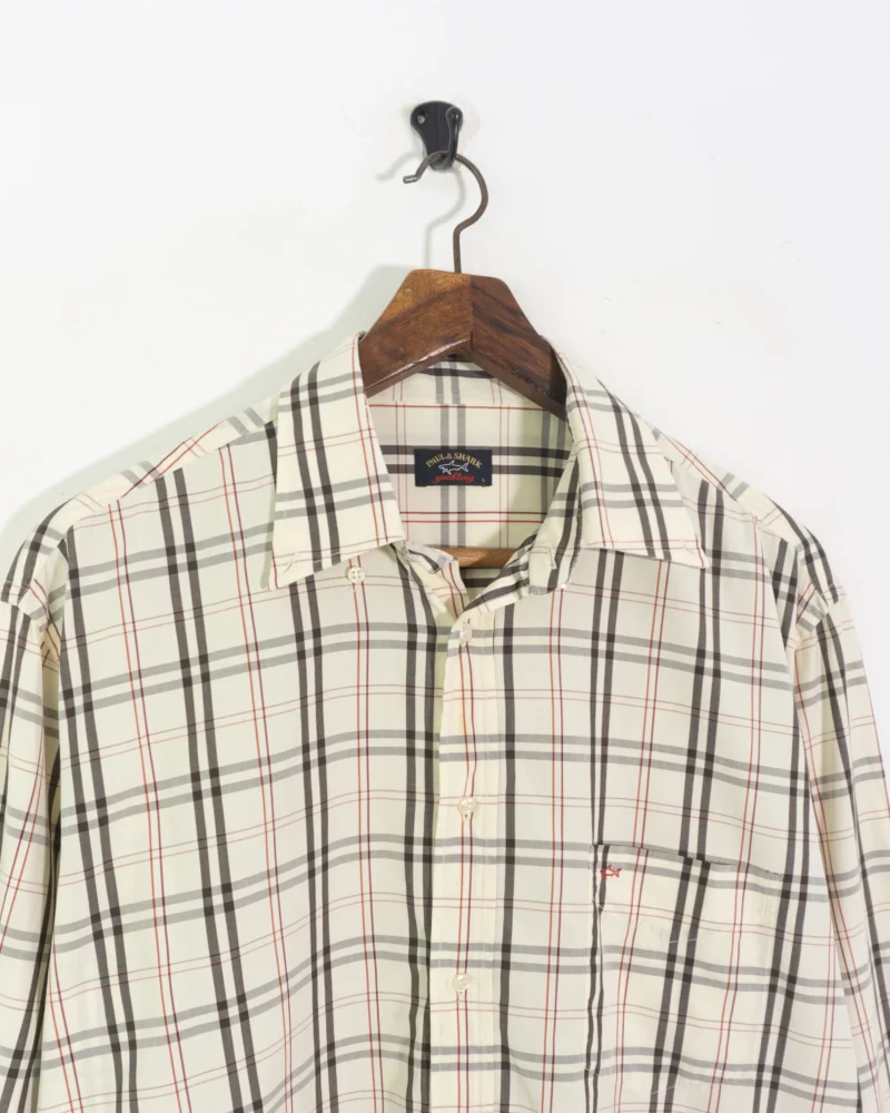 Camisa de cuadros Paul Shark beige L - Imagen 3