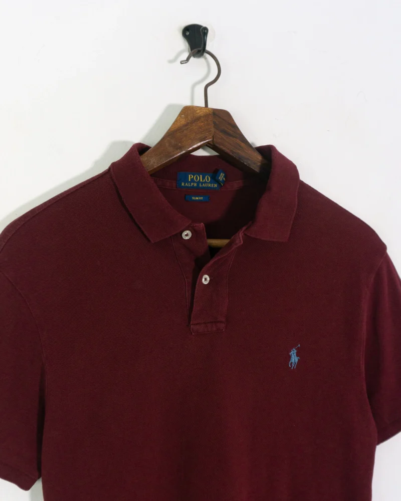 Polo slim-fit Ralph Lauren burdeos L - Imagen 3
