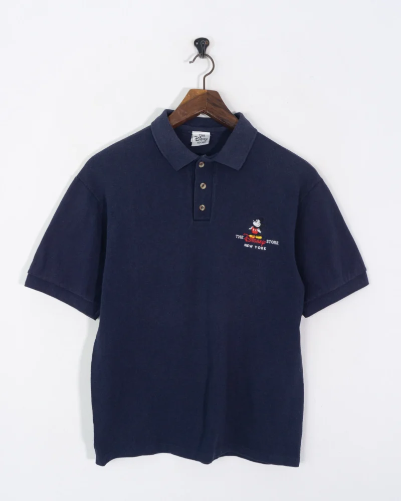 Polo Disney Store New York vintage 90s azul marino S - Imagen 2