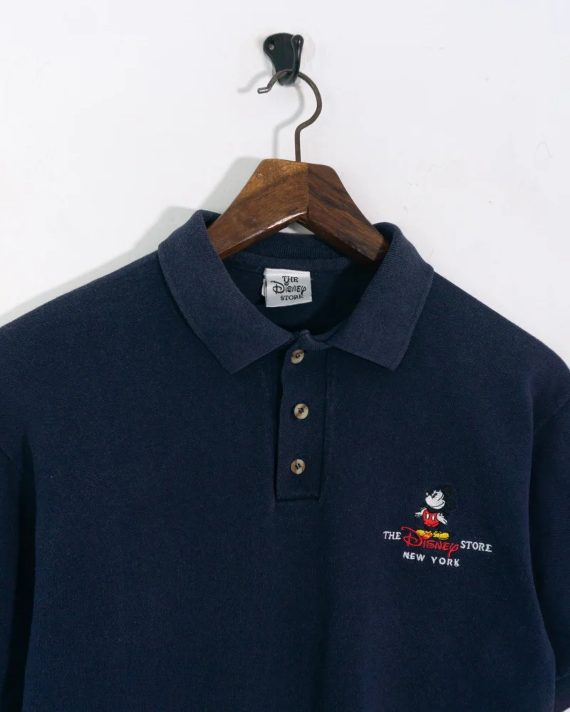 Polo Disney Store New York vintage 90s azul marino S - Imagen 3