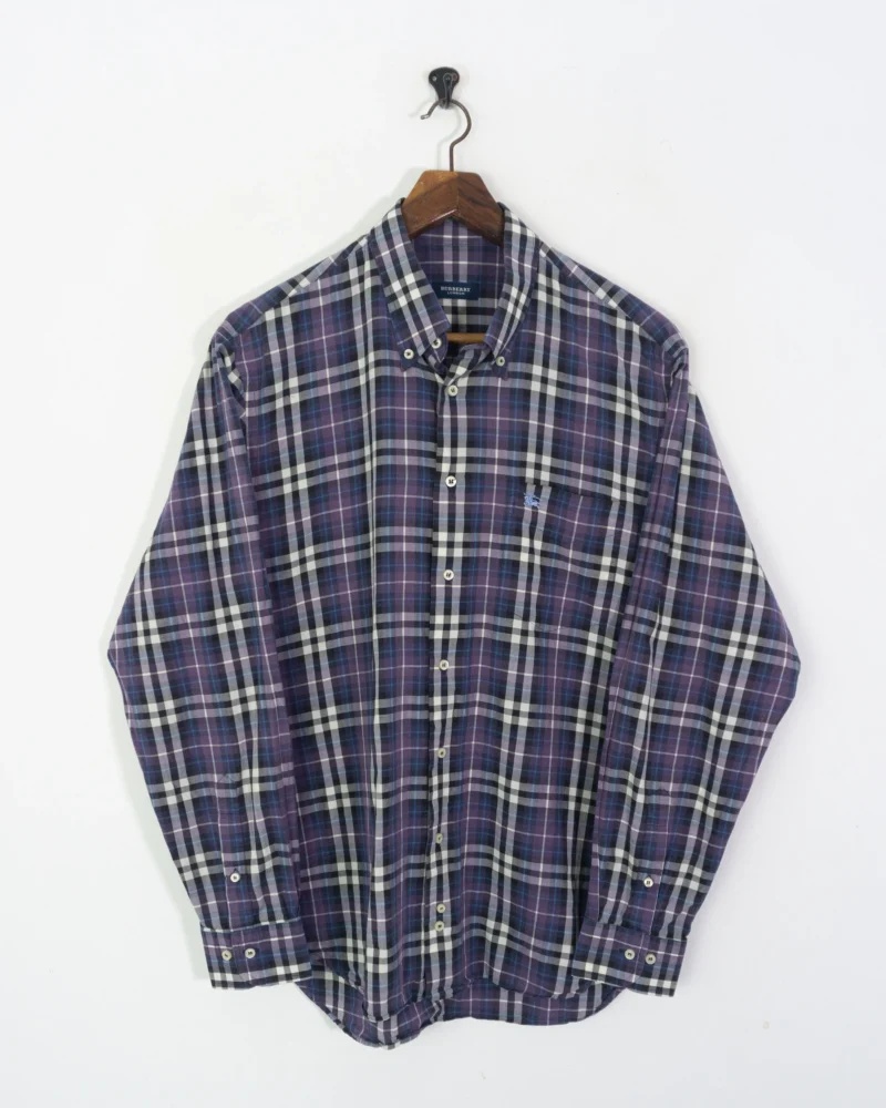 Camisa de cuadro Burberrys vintage 00s L - Imagen 2