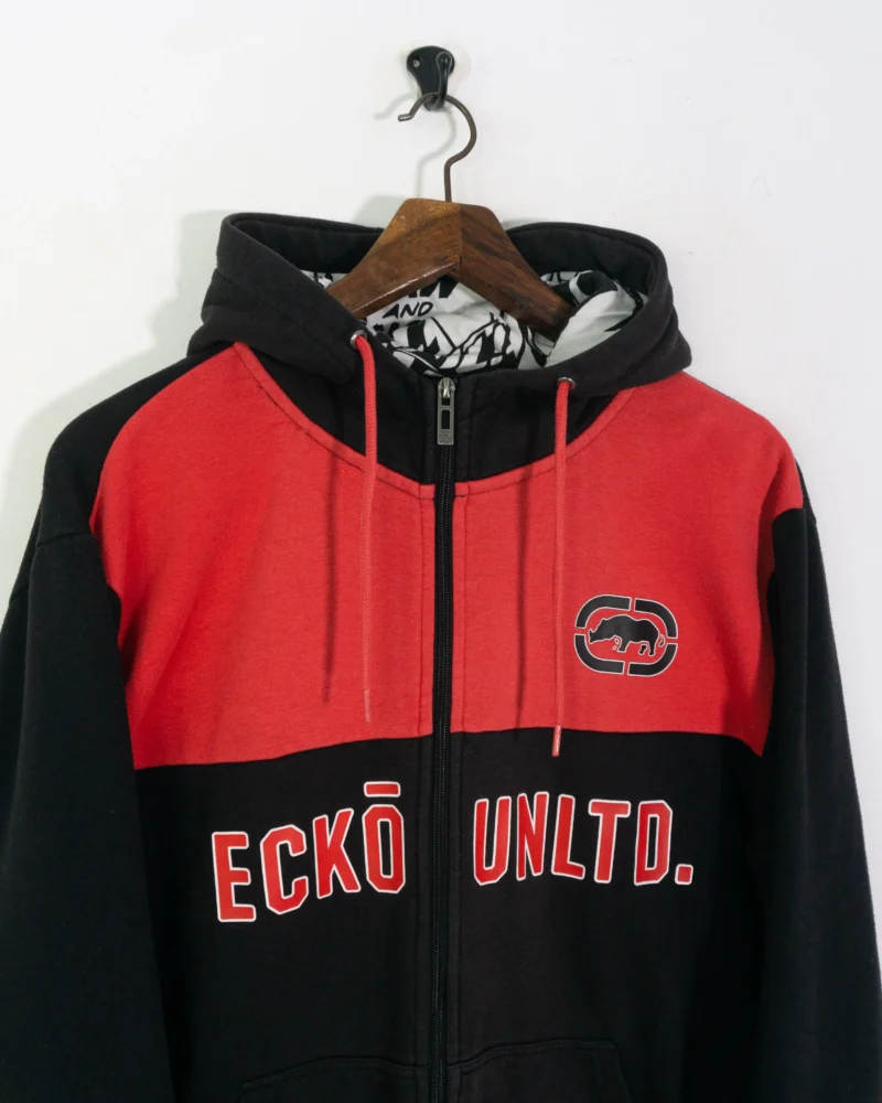 Sudadera con cremallera Ecko Unltd Y2K negro/rojo XL - Imagen 3
