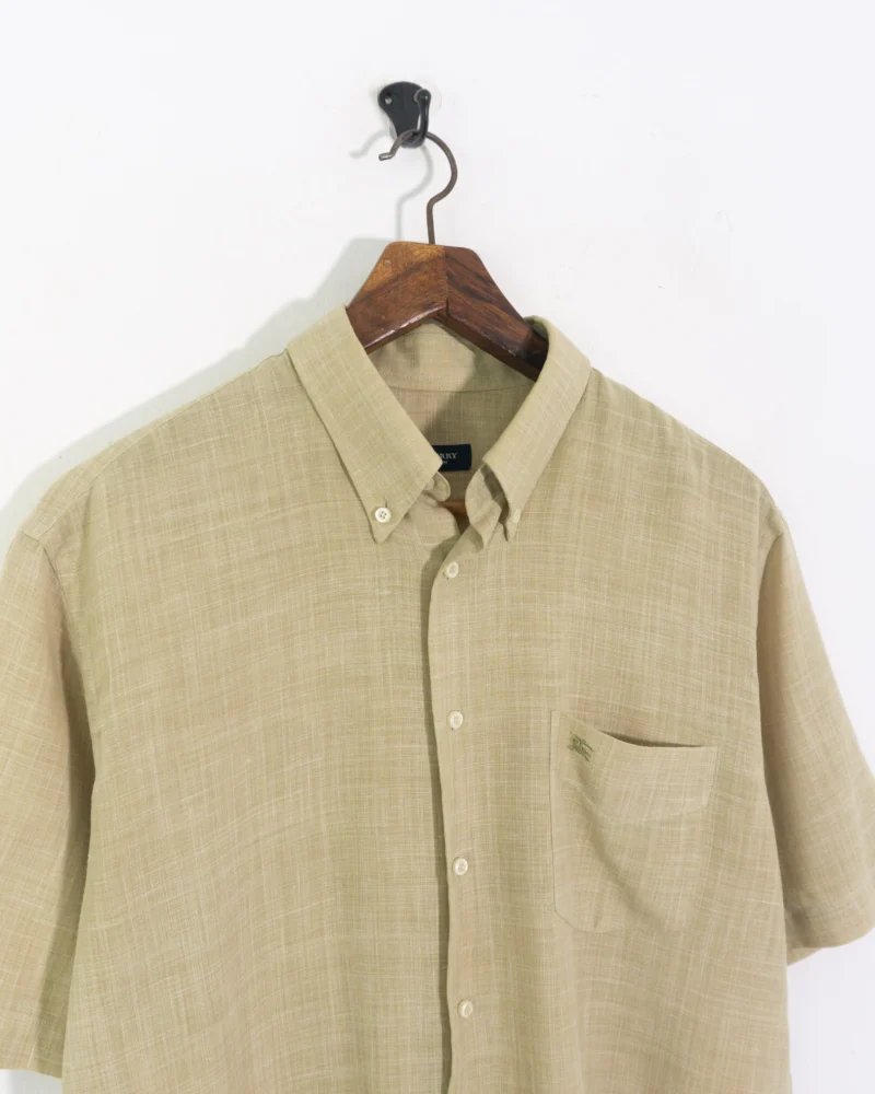 Camisa de lino Burberrys vintage 00s beige XL - Imagen 3