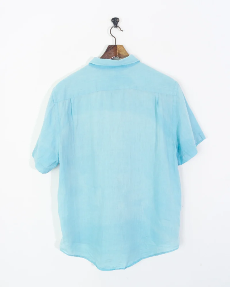 Camisa de lino Lacoste azul L - Imagen 4
