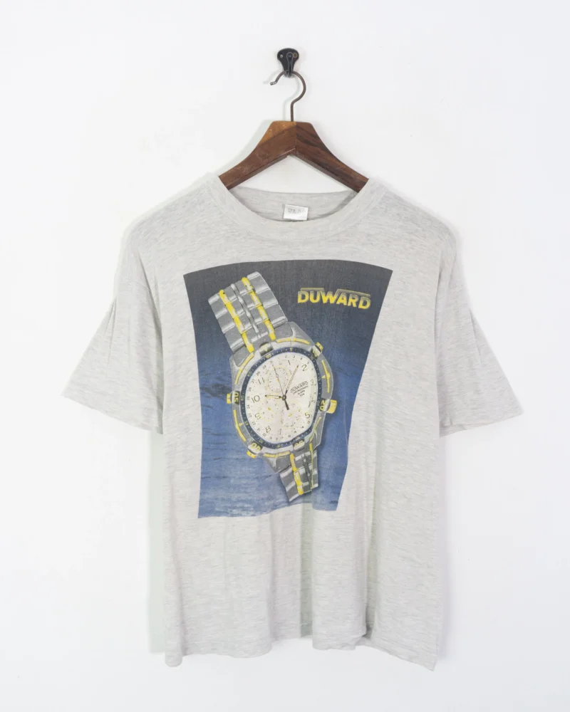 Camiseta Duward relojes vintage 00s gris S - Imagen 2