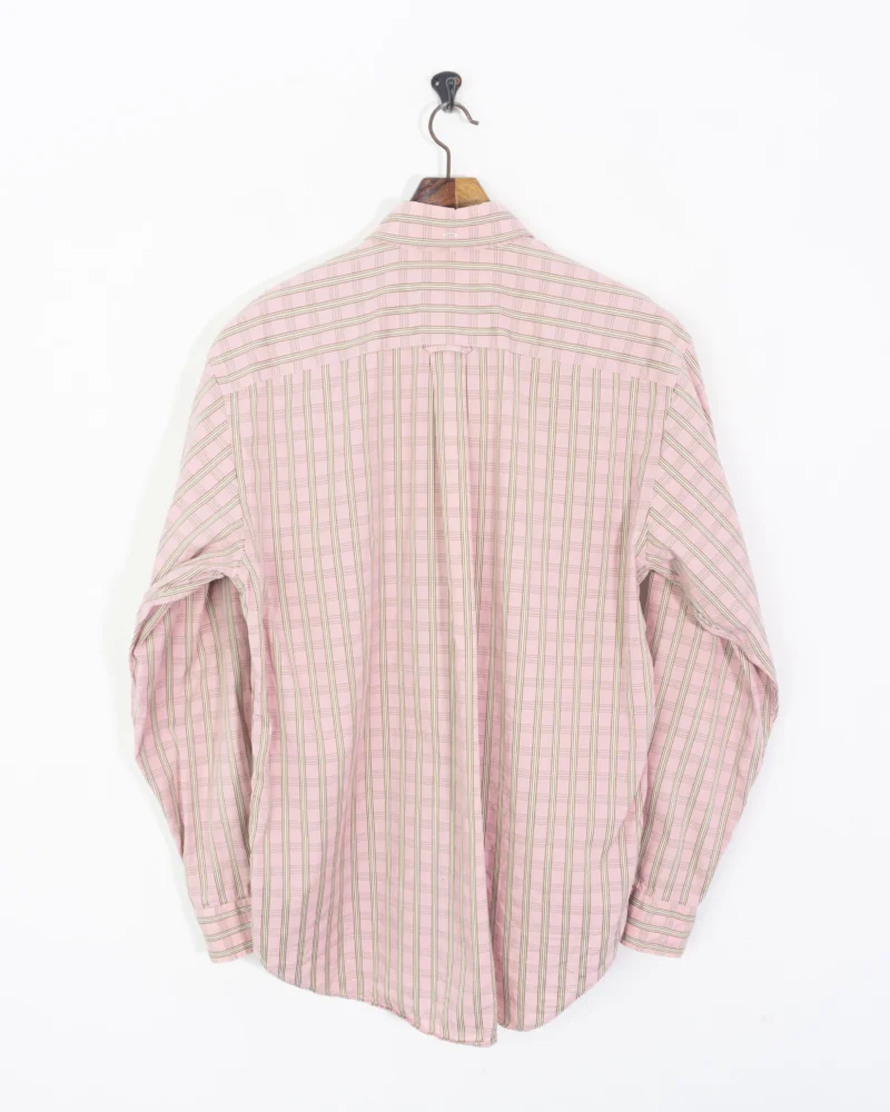Camisa de cuadros algodón Lacoste vintage 00s marrón 40 - Imagen 4