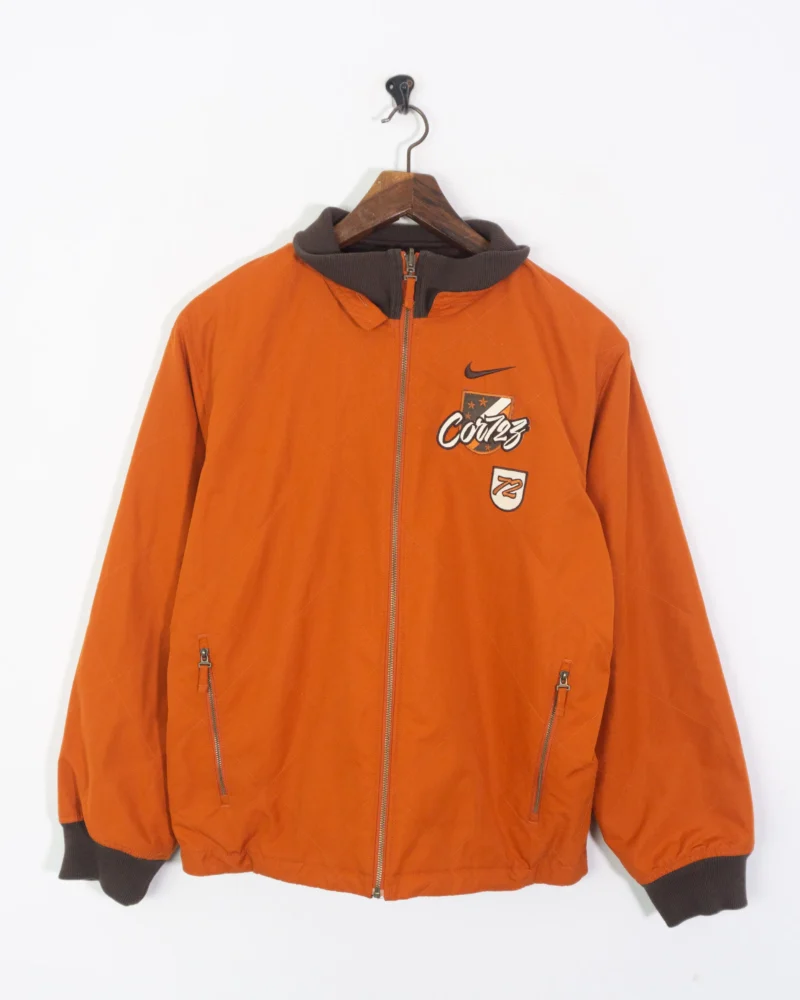 Chaqueta reversible Nike Cortez vintage 00s marrón/naranja M - Imagen 5