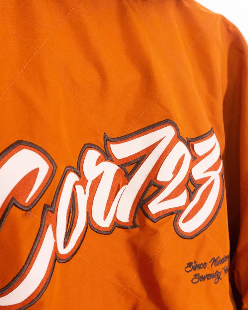 Chaqueta reversible Nike Cortez vintage 00s marrón/naranja M - Imagen 7